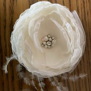 Ivory flower bridal headpiece